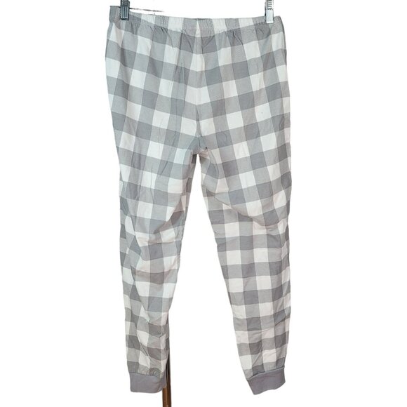 Macy's Family Pajamas Matching Set Mama Llama 2 PCS Cream Gray Med Plaid Lounge - Picture 10 of 12